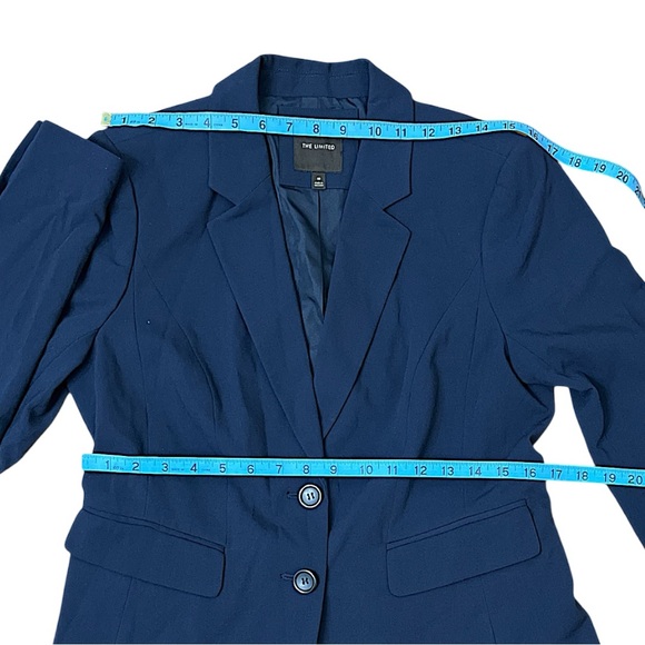 The Limited Women Blue Navy Tailored Fit Blazer with Notched Lapels Size 10 - Picture 6 of 11